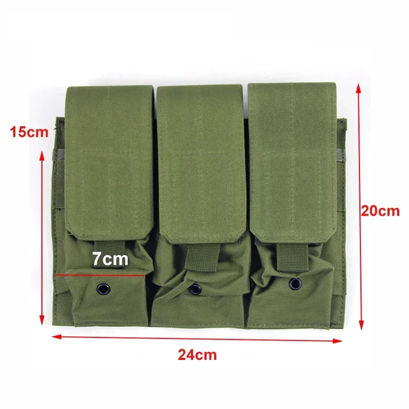 Portador de placa de Rifle táctico, bolsa Molle para revista Mag, Triple M4 M16 AR15, Universal, funda cartuchera para pistola de caza, accesorios - imagen 3