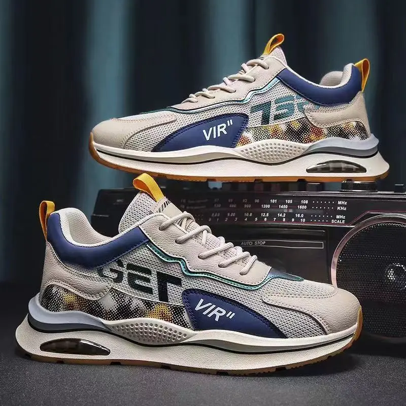 Zapatillas deportivas de moda para hombre, zapatos informales ligeros, transpirables, con cordones, para caminar, para correr, 2024 - imagen 3