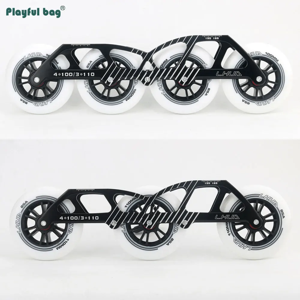 Ruedas de patines en línea de PU para entrenamiento de carreras, accesorios deportivos de patinaje de alta elasticidad, 90, 100, 110MM, 85A, AMB291 - imagen 3