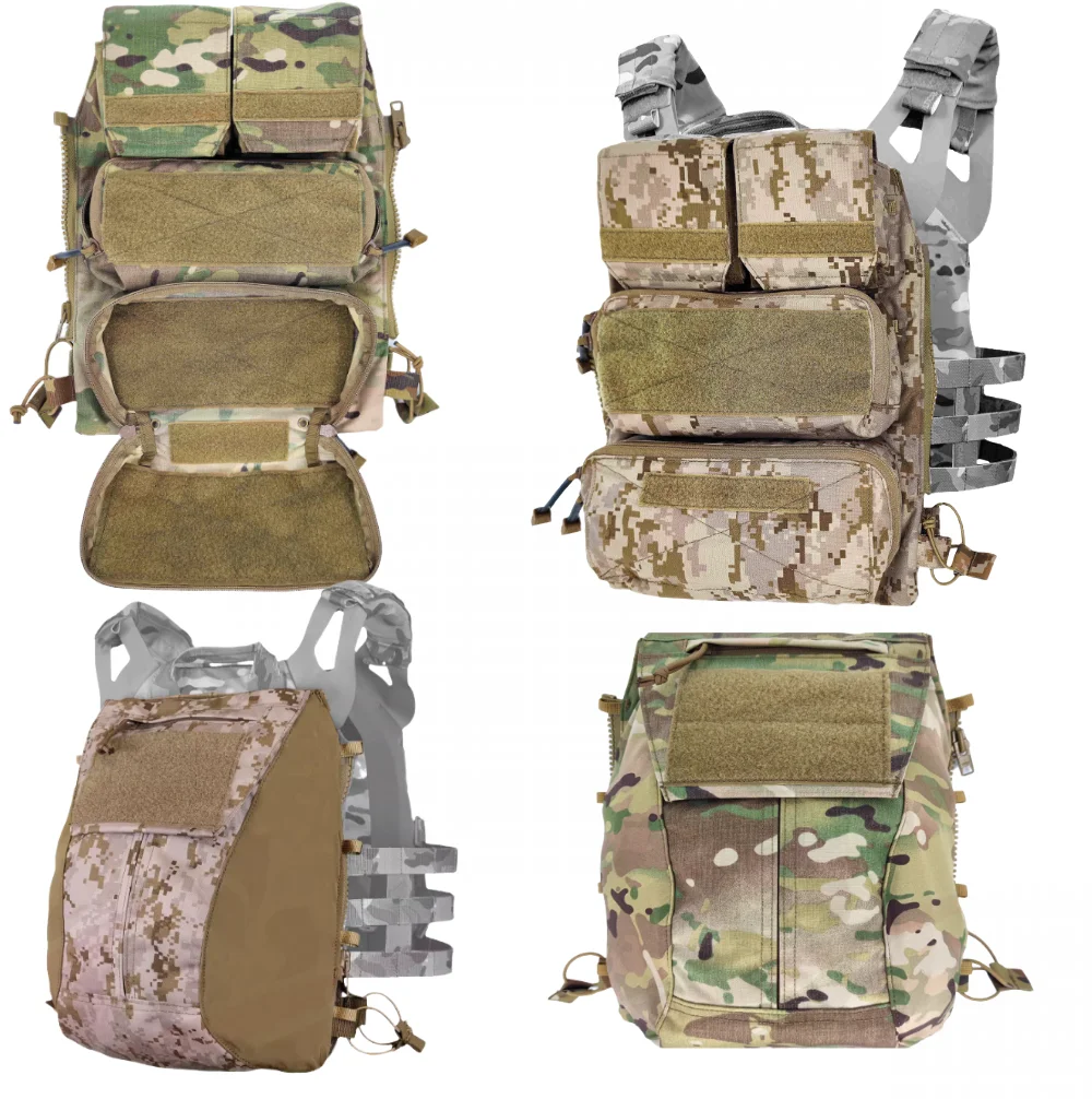 Paquete táctico con cremallera en el panel CPC/AVS/JPC2.0 camiseta sin mangas mochila de tres capas CP POUCH PANEL con cremallera 2,0