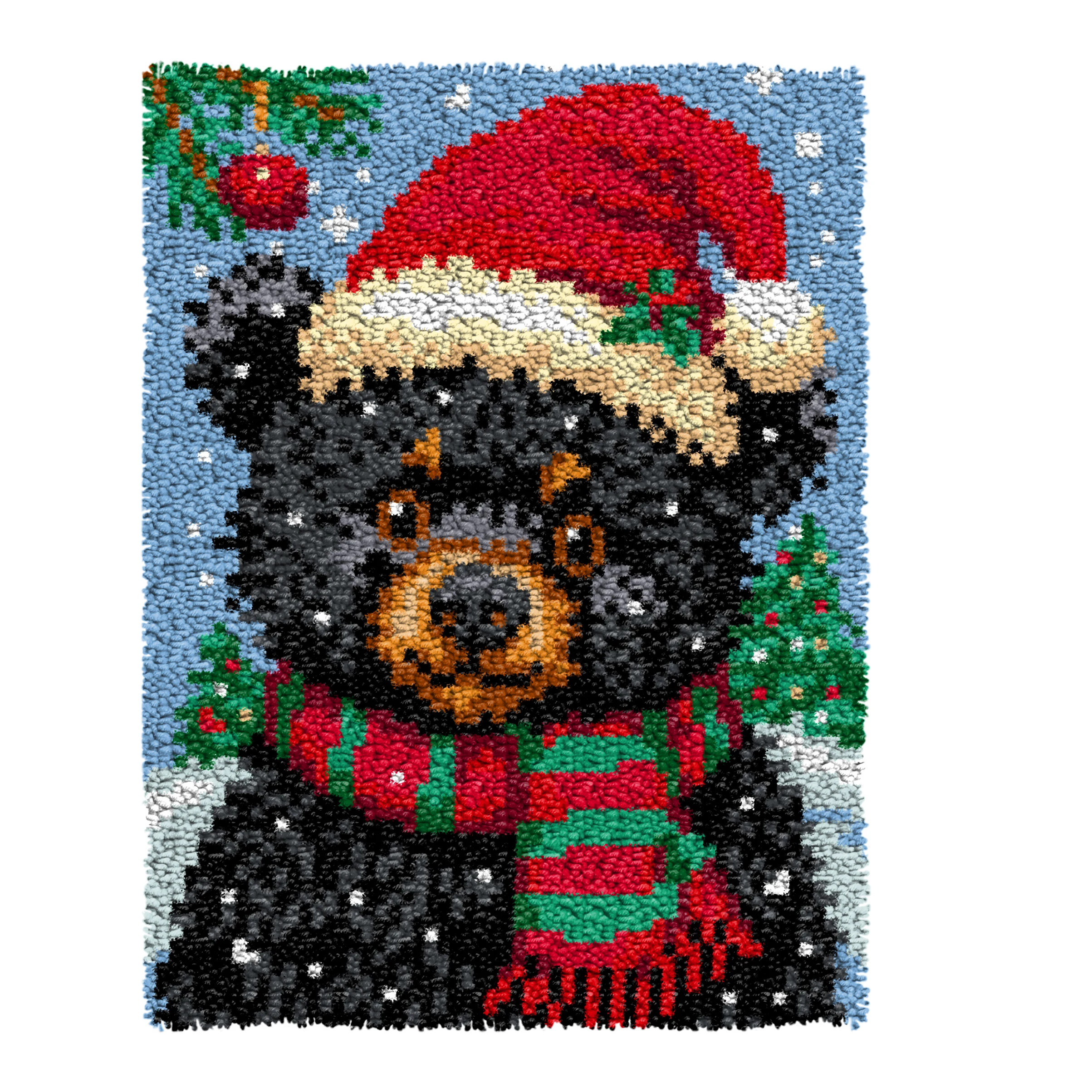 Kits de gancho de pestillo de Navidad, alfombra DIY, punto de cruz, costura Fomiaran, lienzo, cojín de punto, bordado, pestillo de ganchillo, decoración del suelo - imagen 5