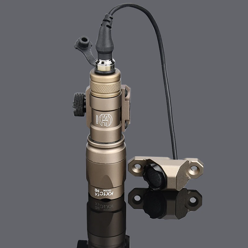 Surefir-Lámpara exploradora Airsoft M300 M600, interruptor de botón Mod remoto, potente linterna táctica para caza AR15, CS, juego de guerra, riel de 20mm