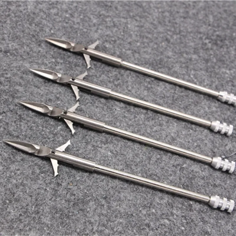Dardo de pez triangular de acero inoxidable, 3 piezas, tirachinas a juego, gancho frontal sin costuras, aventura al aire libre, pistolas - imagen 5
