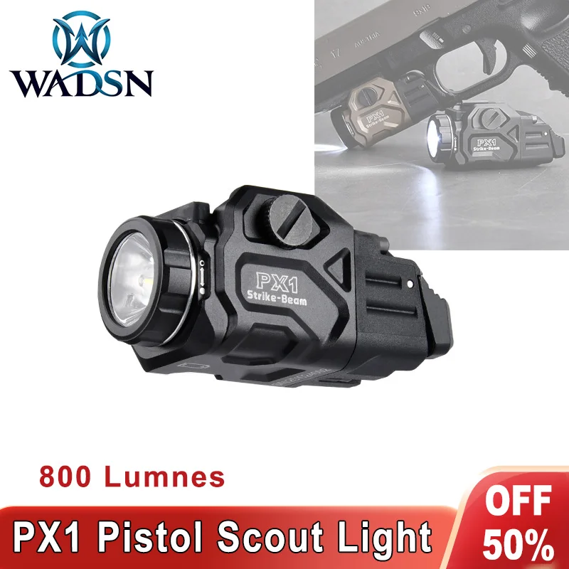 WADSN PX1 Linterna Táctica de Pistola Alta Potencia MOLLE Picatinny - imagen 2