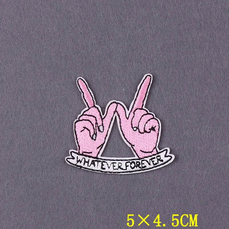 Parche de palabras, parches bordados para ropa, bricolaje, feminismo, parches para planchar en ropa, insignias rosas a rayas, accesorio para mochila - imagen 5