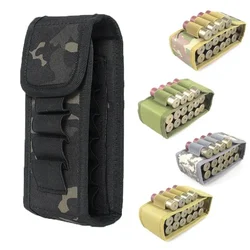 Bolsa táctica para revistas Airsoft Molle, 16 redondos, calibre 12, 12GA, soporte para conchas de munición, bandolera de caza, bolsa portadora de cartuchos