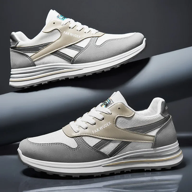 Zapatos informales para hombre, zapatillas de deporte de gamuza de malla ligera, clásicas, Unisex, cómodas, transpirables, para correr al aire libre - imagen 3