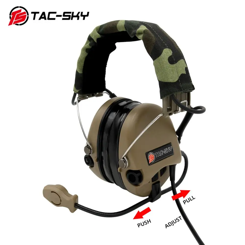 TAC-SKY Airsofte táctico SORDIN, auriculares DE silicona para caza, reducción DE ruido, adaptador táctico U94PTT DE - imagen 3