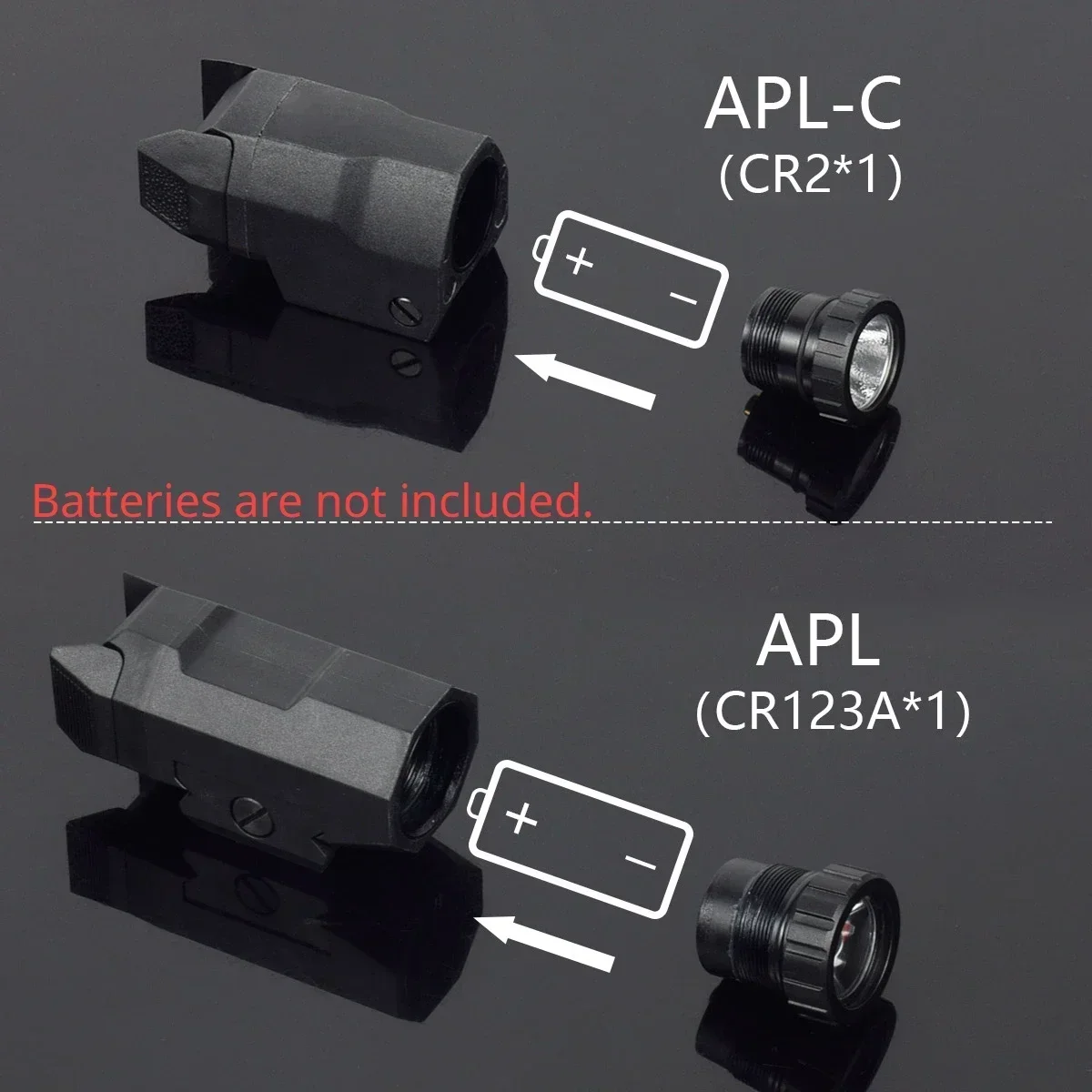 Linterna táctica APL APL-C de nailon para caza, armas ligeras de explorador, pistola de caza Airsoft, Rifle estroboscópico, 400 lúmenes, apto para riel de 20mm - imagen 3