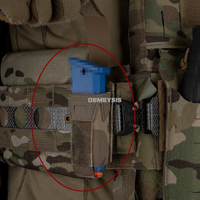 Bolsa táctica Mag de 9MM, bolsas para revistas de pistola Airsoft con placa de cubierta protectora de liberación rápida para cinturones MOLLE, equipo EDC - imagen 4