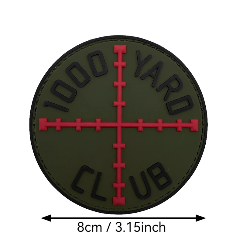 Parches tácticos de francotirador de 1000M, parches de gancho y bucle, capítulo de moral de goma suave de PVC, mochila para ropa al aire libre, parche insignia diy - imagen 4
