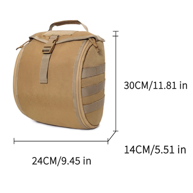 Bolsa táctica para casco, bolsa de transporte multiusos Molle para almacenamiento, para deportes, caza, tiro, cascos de combate - imagen 5
