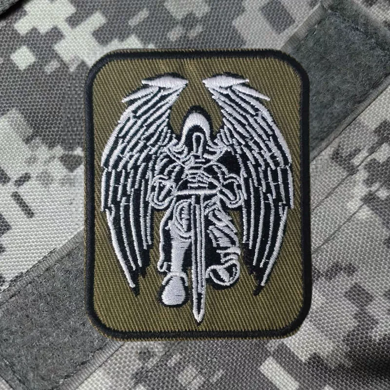 Parche táctico bordado San Miguel – Insignia con velcro para uniforme - imagen 5
