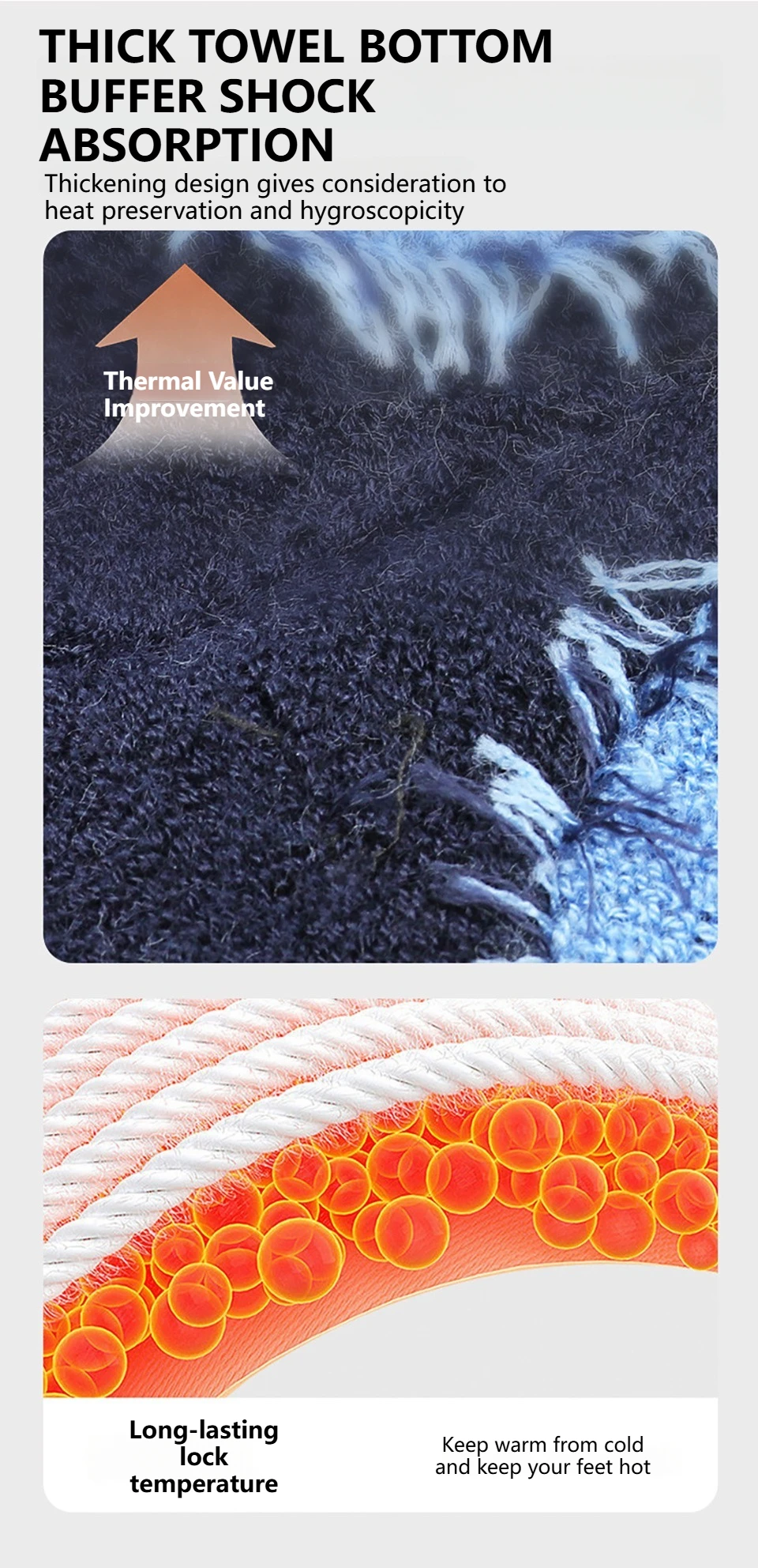 JSJM esquí invierno calcetines térmicos cálidos deportes al aire libre senderismo medias transpirables Snowboard engrosado adultos calcetines de esquí para hombres y mujeres - imagen 3