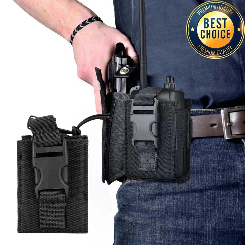 1000D portátil táctico Molle Radio Walkie Talkie bolsa soporte bolsillo interfono funda bolsa de transporte Walkie-Talkie estuche protector - imagen 3