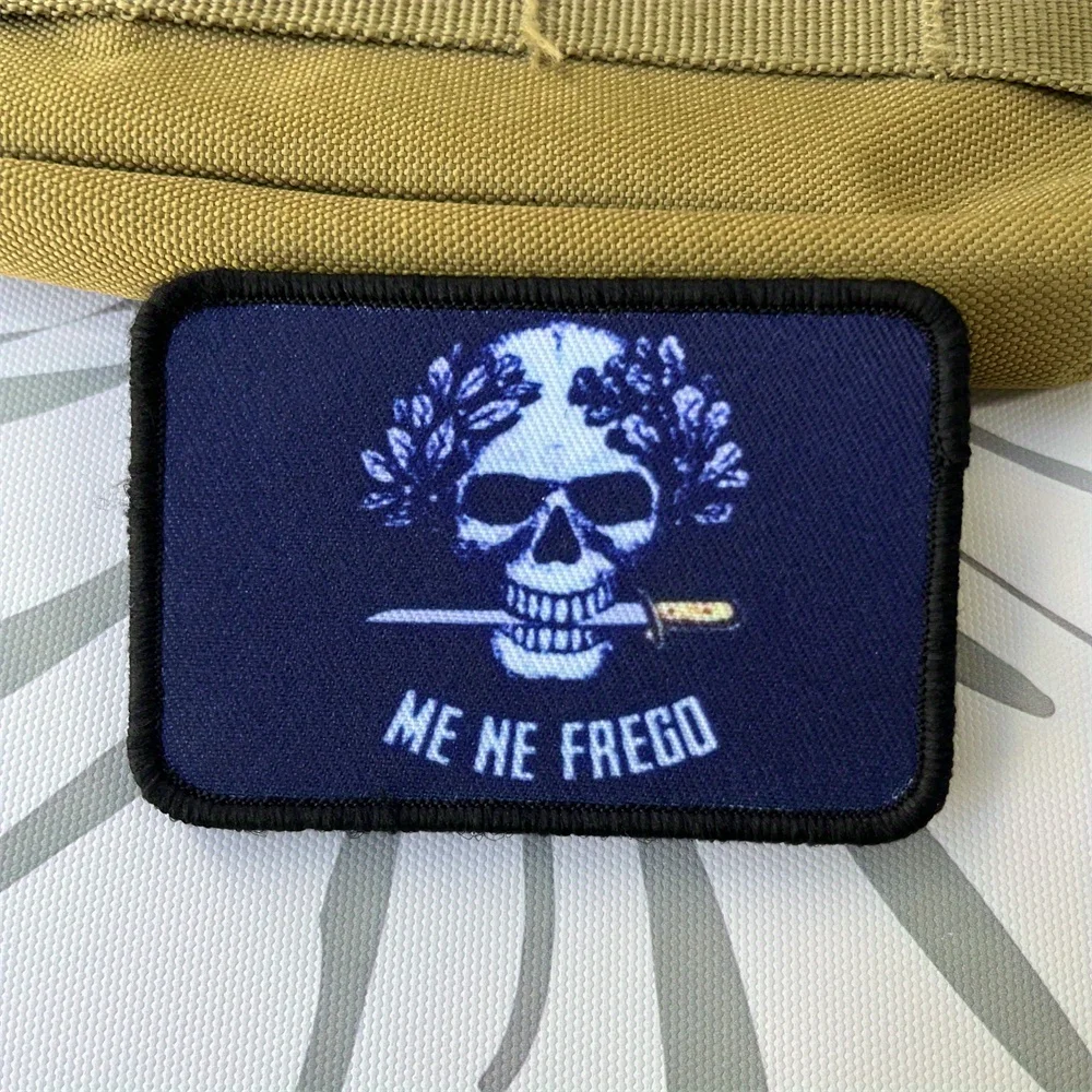 Parches tácticos Me Ne Frego Morale para ropa, parche de gancho y bucle impreso, pegatina para mochila militar