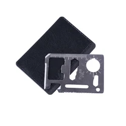 Kit supervivencia multifunción – 11 herramientas tácticas formato tarjeta