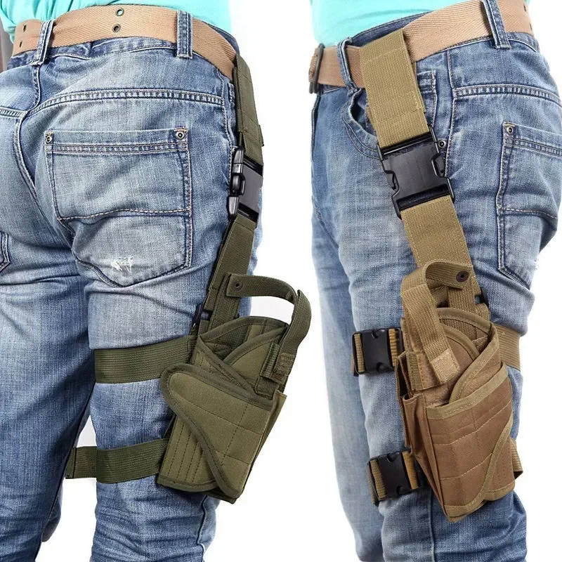 Funda Universal para pistola de mano izquierda y derecha, tornado táctico, fundas para muslo, caza, combate, Airsoft Glock, bolsa porta pistola - imagen 3