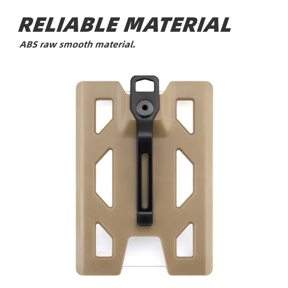 Soporte de identificación T4, soporte para insignia, cartera, tarjetero, cordón con ranura para 4 tarjetas con Clip de Metal para mochila, bolsillo para caza al aire libre - imagen 2