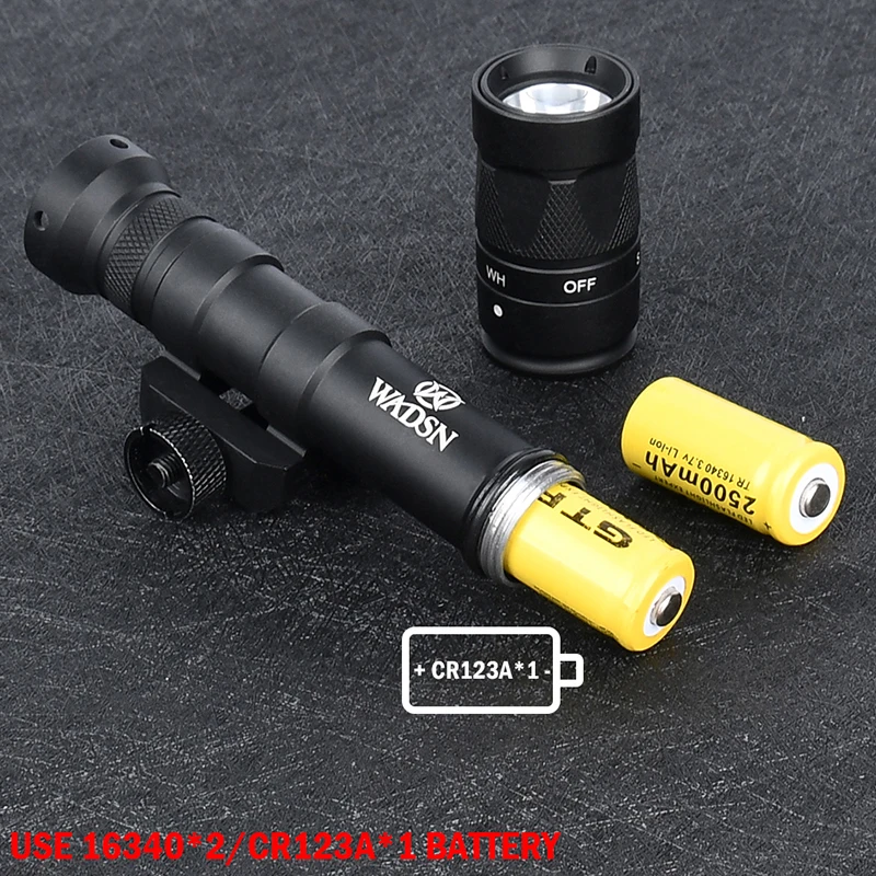 WADSN-linterna táctica M300W M600W, lámpara estroboscópica de explorador, luz de arma de caza Airsoft, interruptor de Control Dual compatible con riel Picatinny de 20mm - imagen 5
