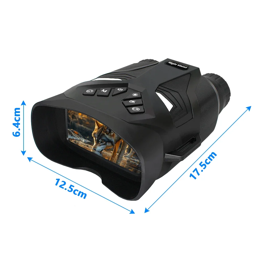 Binoculares de visión nocturna portátiles DT79, vídeo 4K QHD, pantalla de 3 pulgadas, 7 niveles, LED IR de 3W/850nm, Zoom Digital 8x para caza y Camping - imagen 4