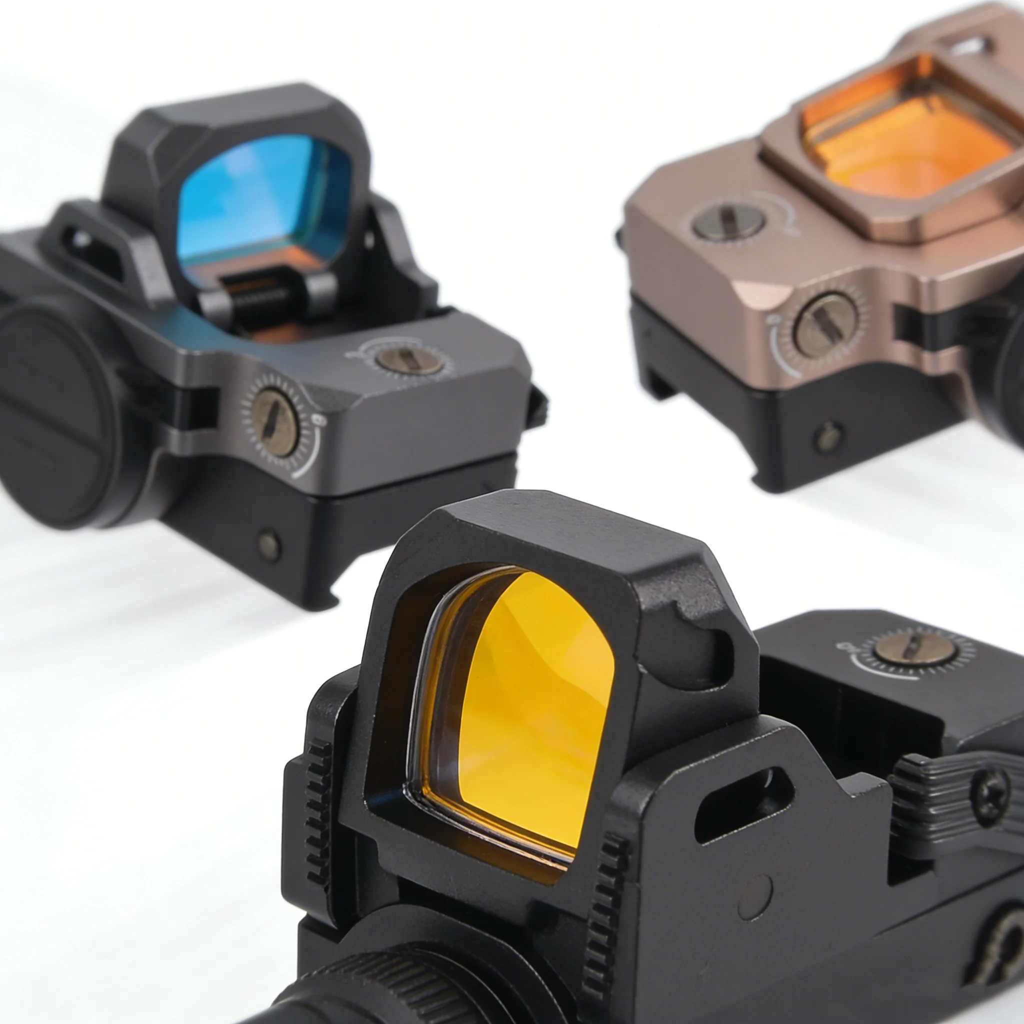 Mira táctica VISM PRO con punto verde/rojo, Mini carril Picatinny plegable de 20mm, Compatible con Glock 17/19, tiro de caza