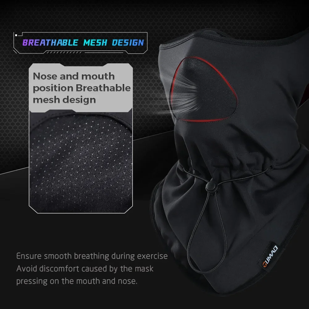 Mascarilla facial para motocicleta, bufanda para el cuello, cubierta para la oreja, transpirable, a prueba de viento, ajustable, media cara, Bandana para montar, accesorio para motocicleta - imagen 4