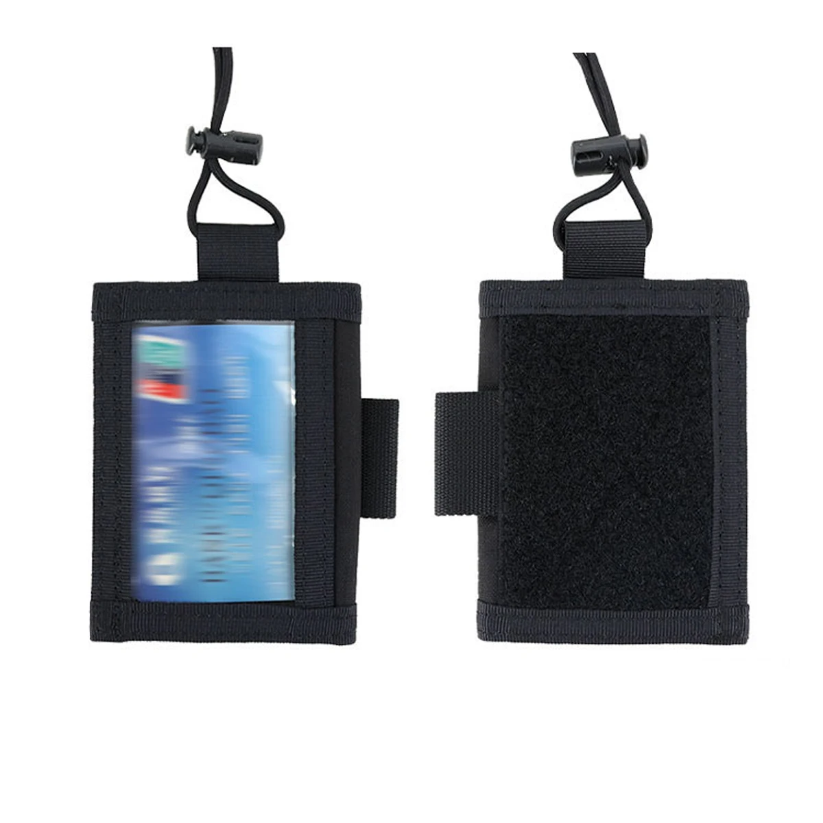 Estuche táctico para tarjetas de identificación, cordón para el cuello y organizador de tarjetas de crédito, monedero de cambio, soporte para billetera de identificación - imagen 5