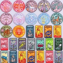 Parche bordado constelación zodiaco termoadhesivo para chaqueta