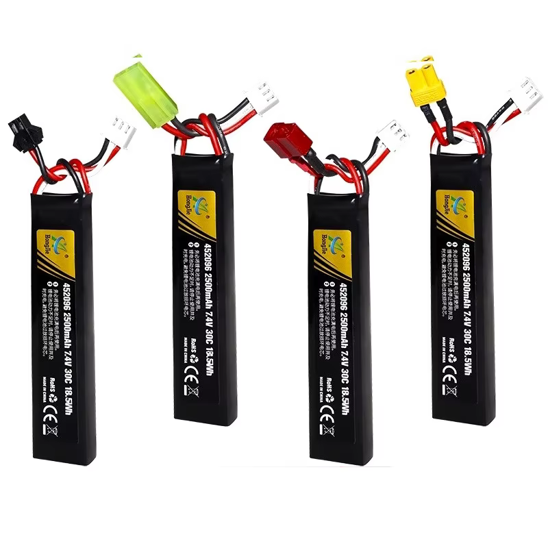 Batería Lipo 7.4V 2500mAh 2S conector Tamiya para pistola airsoft