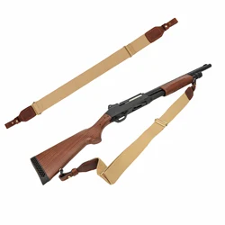 Tourbon-eslinga de pistola de 5cm de ancho, correa duradera de cuero para Rifle, correa de hombro para pistola de aire, cinturón caqui con hebilla de latón de 86-129CM