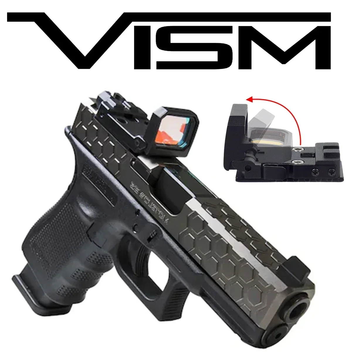 NcSTAR VISM Flipdot Reflex óptico punto rojo mira táctica 3 MOA Mini mira de pistola para pistola G17 MOS o montaje de riel Picatinny de 20mm - imagen 4