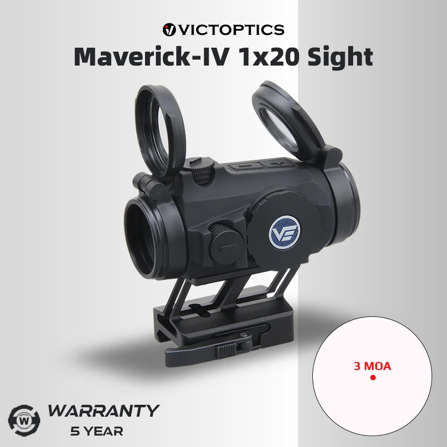 Óptica vectorial Maverick-Iv Ultra compacta 1X20 Red Dot Sight 3 Moa Ip66 resistente al agua para Rifle, pistola y escopeta