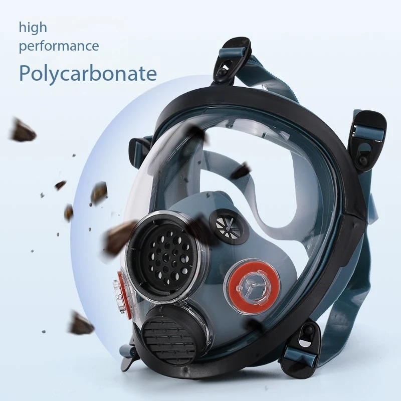 Mascarilla protectora, pintada con spray, protección química contra incendios, amplio campo de visión, mascarilla facial completa, gas ácido y álcali, mascarilla de gas 6800 - imagen 4