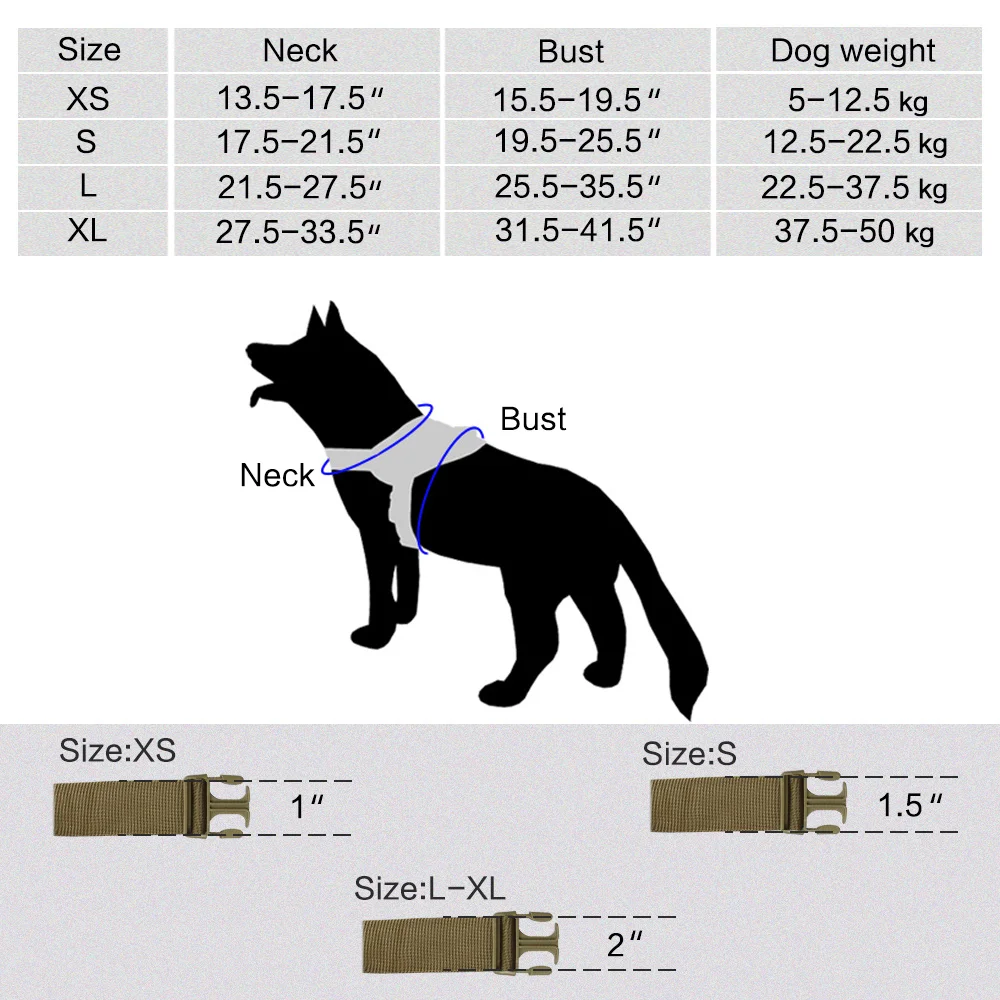 Arnés táctico para perro, chaleco de entrenamiento para Pastor Alemán, patrulla al aire libre, todas las razas - imagen 3