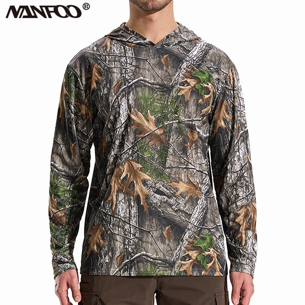 Fotografía de caza al aire libre observación de aves árbol Camo protección solar Sudadera con capucha delgada ligera de manga larga pesca senderismo camisa - imagen 5