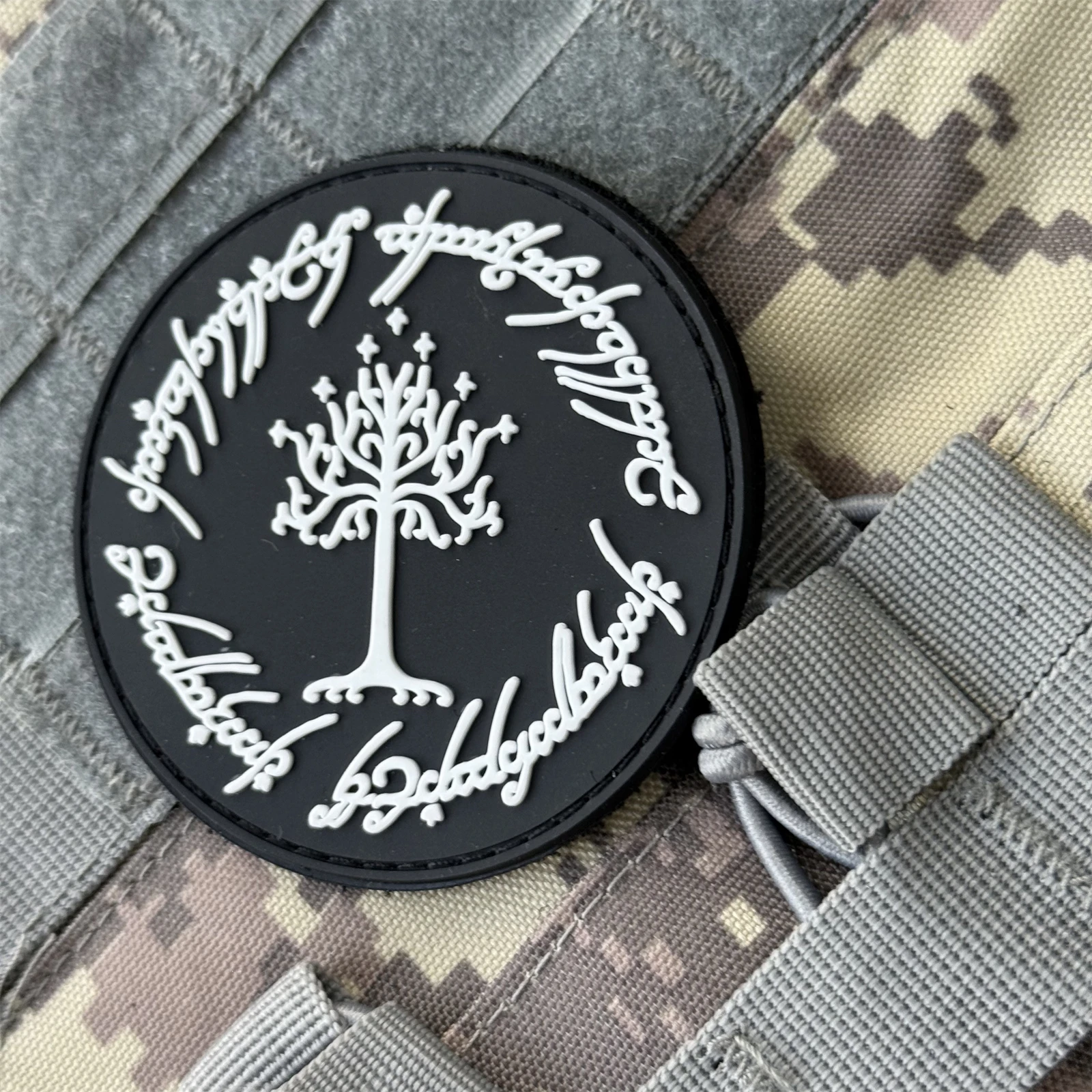 Insignia de moral táctica de árbol de Gondor Chevron, parche de PVC para ropa, parches militares con gancho y bucle, apliques adhesivos para mochila - imagen 4