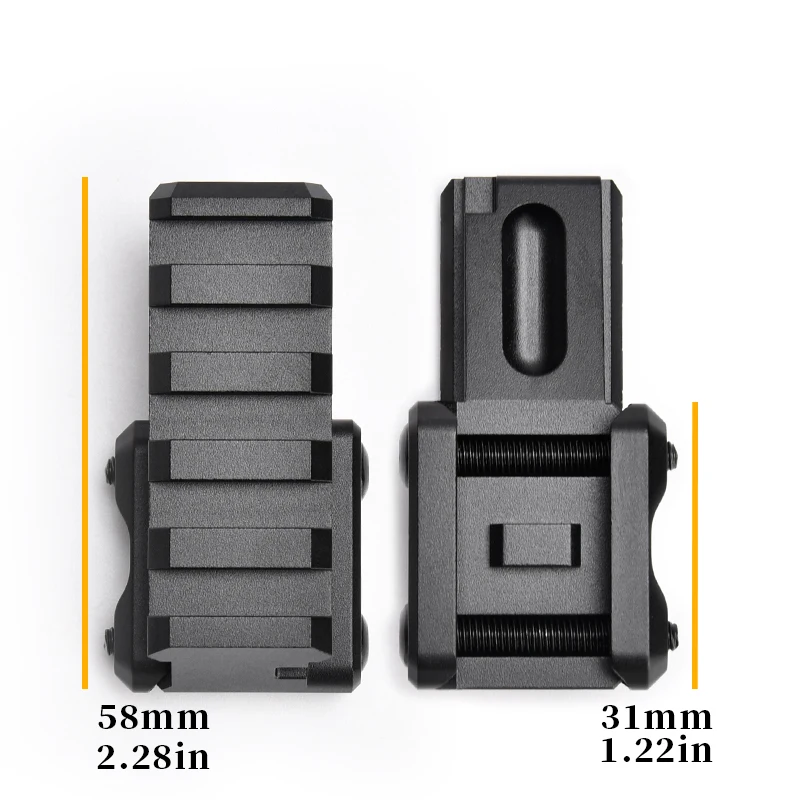 WADSN RMRM-Base de montaje de mira holográfica de punto rojo, riel Picatinny táctico de 20mm, pieza de riel guía de Metal, equipo de caza Airsoft, 5 ranuras - imagen 3