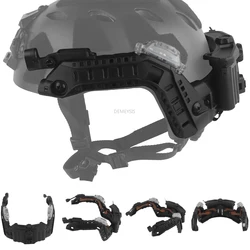 ARC Casco táctico corte alto LED rojo/blanco/IR con rieles para batería