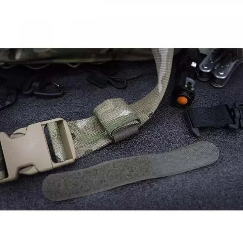 Correas tácticas de nailon Molle, bridas para cables reutilizables con correas de gancho y bucle, organizador ordenado para organizar mochilas/cables/Cables - imagen 4