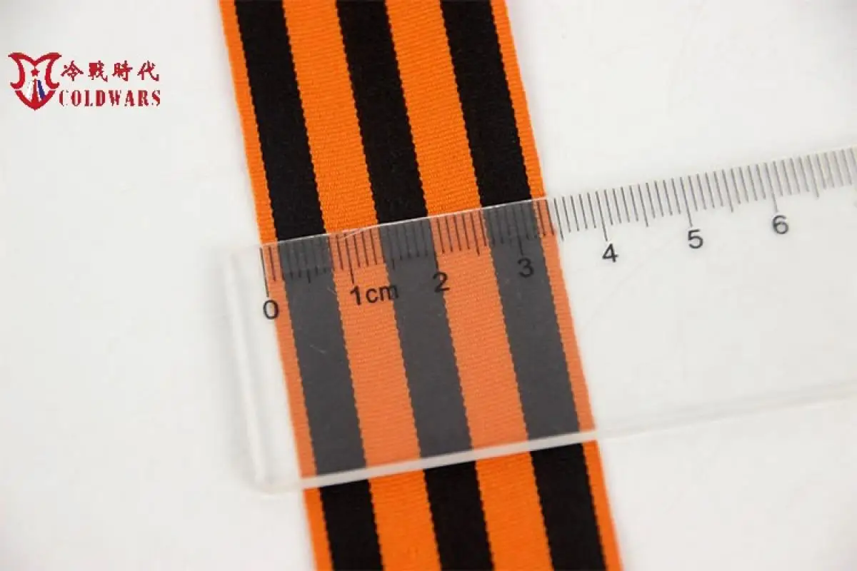 Cinta de la guardia del Día de la Victoria, cinturón de San George, Naranja, Negro, ruso, marca de identificación militar - imagen 3