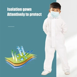 Mono protector infantil transpirable antipolvo desechable con capucha