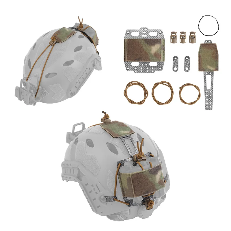 Paquete de batería de visión nocturna, bolsa para casco, casco de caza múltiple, se adapta a equipo ajustable elástico