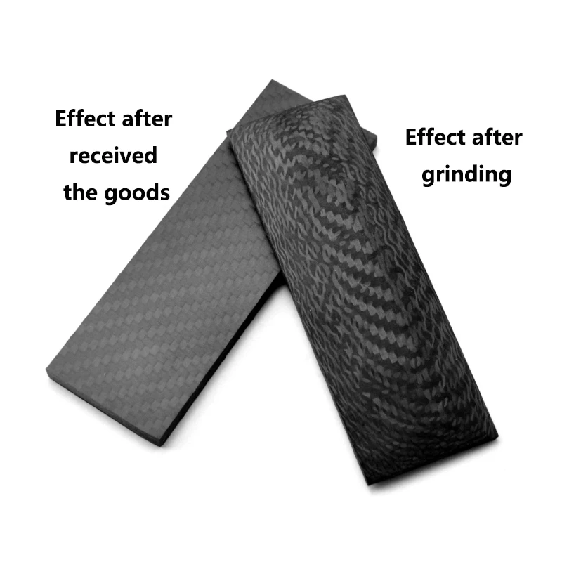 Tablero de fibra de carbono 3K completo, mango de cuchillo, Material de fabricación de parches, placa de patrón de sarga mate, herramienta de bricolaje, piezas de escala de vástago de agarre, 1pc - imagen 2