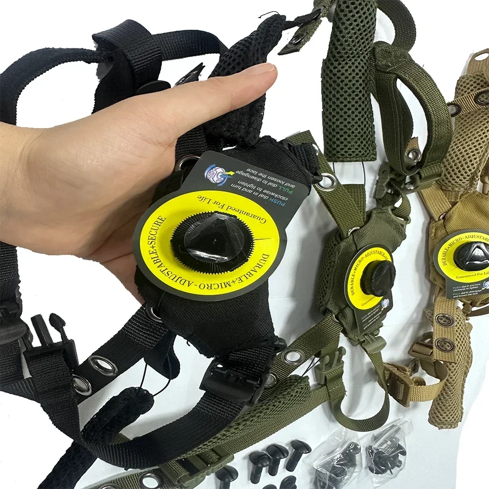 Sistema de suspensión para casco táctico, cordón de suspensión, correa para la barbilla para equipo Wendy FAST MICH, accesorios para casco táctico - imagen 3