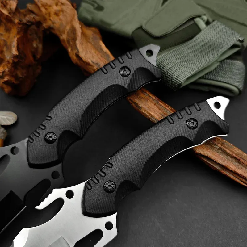 Cuchillo recto, cuchillo para exteriores, cuchillo portátil, cuchillo de supervivencia, cuchillo militar, táctico de caza en el campo, cuchillo de alta dureza - imagen 4