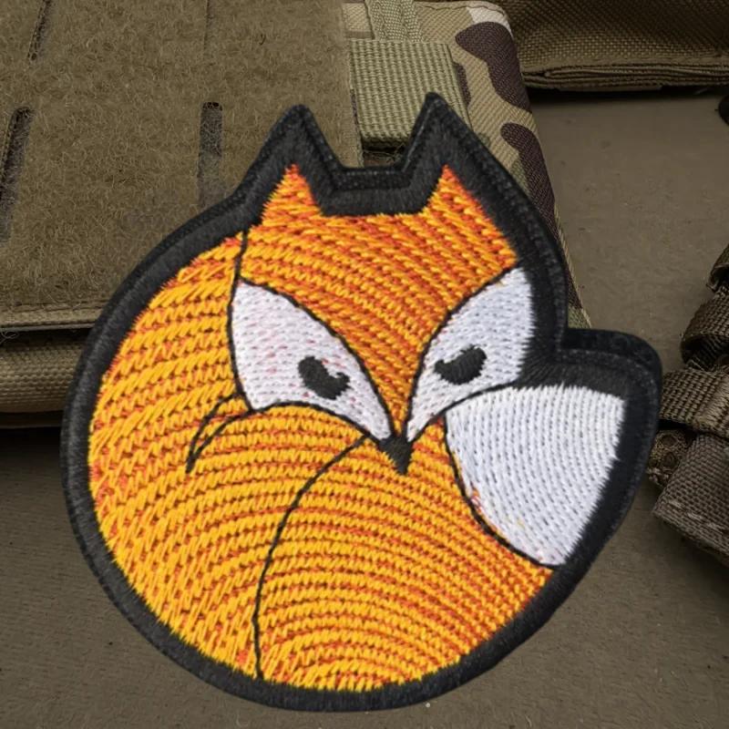 Parche bordado 3D de zorro, chaleco táctico, sombreros con gancho y bucle, insignia de moral, mochila, pegatinas decorativas, parches para brazalete para ropa - imagen 5