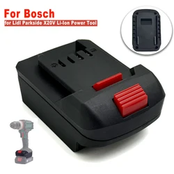 El convertidor de iones de litio para batería de litio Bosch de 18 V a herramienta Parkside X20V confiable y duradero (sin batería)