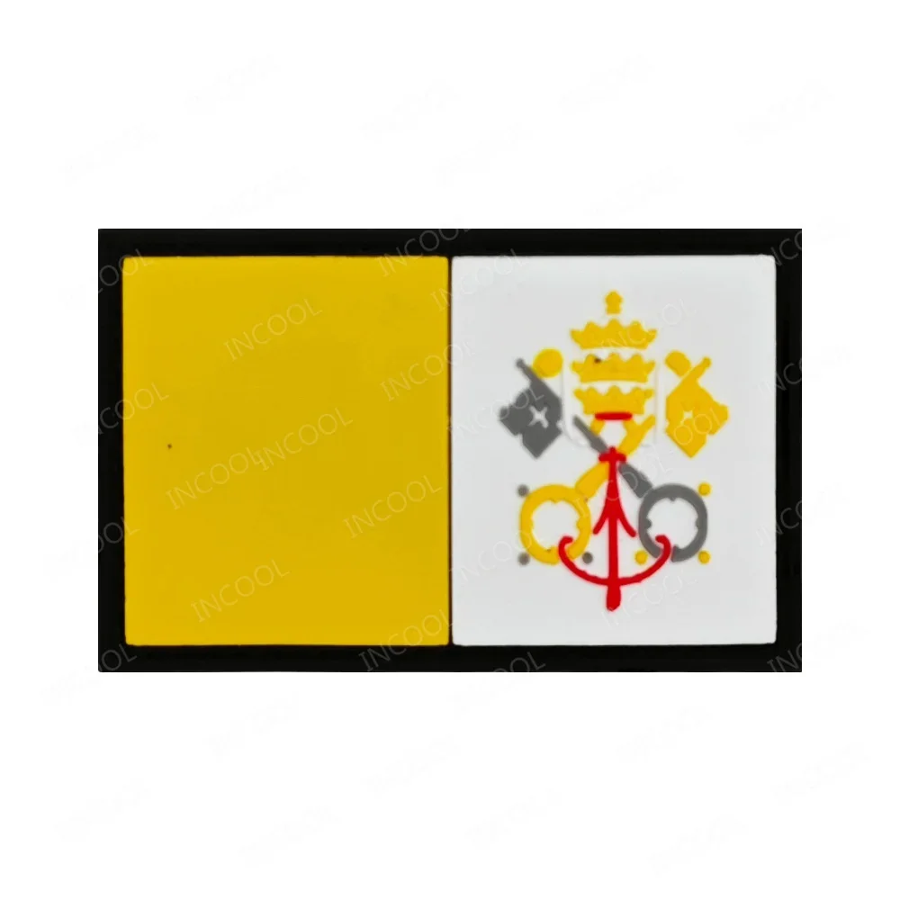 Parche bordado bandera Vaticano PVC – Apliques para gorra y uniforme - imagen 3