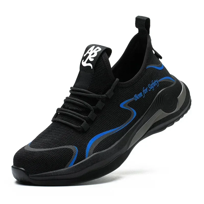 Zapatos de seguridad transpirables para hombre, botas de trabajo ligeras con punta de acero, elegantes y cómodas, resistentes a golpes y perforaciones - imagen 4